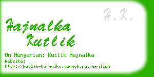 hajnalka kutlik business card